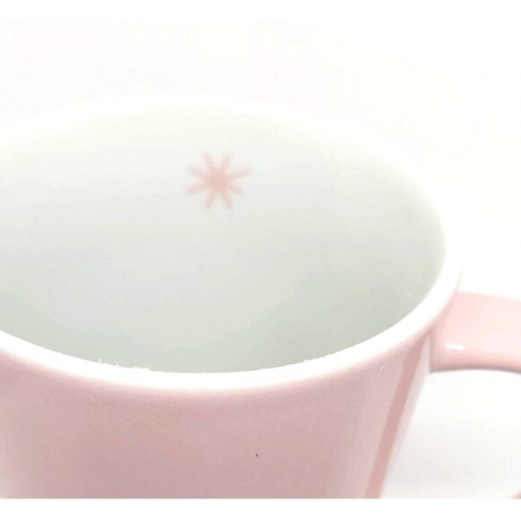 Davids Tea The Perfect Mug Cool Pink Starry Tree with Lid 12 oz White and Gold - Picture 6 of 9